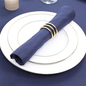 img 3 attached to 🍽️ Vonabem Swirl Jacquard Table Napkin