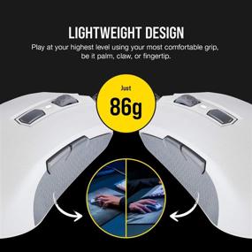 img 2 attached to 🐭 Corsair M55 RGB Pro: универсальная игровая мышь с несколькими хватами, сенсор с разрешением 12 400 DPI, 8 программируемых кнопок - белая.