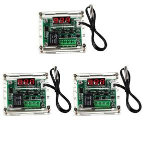 img 4 attached to 🌡️ DaFuRui 3Pack W1209 Temperature Controller Module with Case, Red Digital Display Temperature Control Module DC 12V, 30cm Waterproof Probe -50~110℃