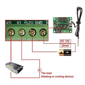 img 1 attached to 🌡️ DaFuRui 3Pack W1209 Temperature Controller Module with Case, Red Digital Display Temperature Control Module DC 12V, 30cm Waterproof Probe -50~110℃