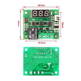 img 3 attached to 🌡️ DaFuRui 3Pack W1209 Temperature Controller Module with Case, Red Digital Display Temperature Control Module DC 12V, 30cm Waterproof Probe -50~110℃