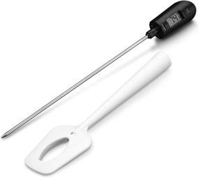 img 1 attached to 🌡️ LB-STW Lightbeam Digital Candy Thermometer, Instant Read Kitchen Cooking & Spatula Thermometer Temperature Reader & Stirrer in One BPA Free Food Grade Material (White)