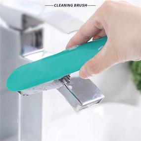 img 1 attached to 🧽 Green Household Laundry Scrub Brush - Portable Soft Plastic Cleaning Washing Brush for Shoes, Clothes, and Sneakers with Comfortable Grip