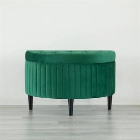 img 2 attached to Fabulaxe Modern Velvet Storage Ottoman