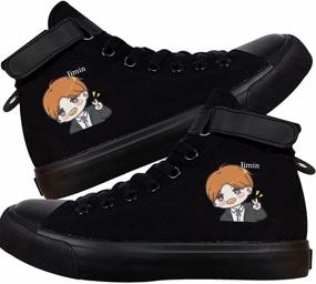 img 1 attached to 👟 DHSPKN Cartoon Bangtan Jungkook Sneakers: Stylish Boys' Shoes with a Sneaker Twist