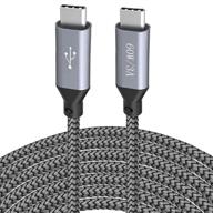 ⚡ ультрадлинный кабель usb c до usb c длиной 20 футов 60 вт для быстрой зарядки - samsung s21 ultra, macbook pro 2020, контроллер ps5, xbox series s/x, google pixel 5/4a и многое другое! логотип