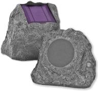 🔊 innovative technology outdoor rock speaker pair - wireless bluetooth speakers for garden, patio - waterproof & all-seasons ready - solar powered with rechargeable battery - music streaming - charcoal logo