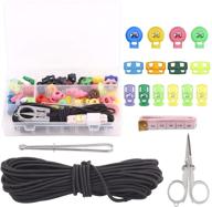 🎒 rustark 90 pcs colorful plastic cord locks: premium spring toggle stopper for drawstring bags, includes 1/8" elastic string set - 3 styles, single and double hole cords fastener logo