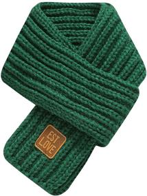 img 4 attached to 🧣 Теплые и стильные зимние шарфы для девочек-младенцев - вязаные аксессуары.