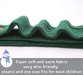 img 3 attached to 🧣 Теплые и стильные зимние шарфы для девочек-младенцев - вязаные аксессуары.