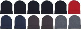 img 4 attached to 🧶 Stay Cozy with Winter Beanies: Cuffed Children Boys' Accessories for Hats & Caps