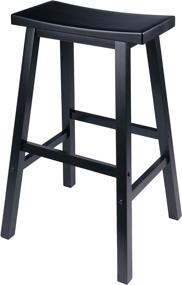 img 4 attached to 🪑 Stylish and Versatile Winsome Satori Stool - 29", Black