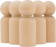 🎨 pack of 15 classic dad peg dolls - unfinished wooden peg dolls, 2-3/8 inch - ideal for peg people crafts and wood people toys logo