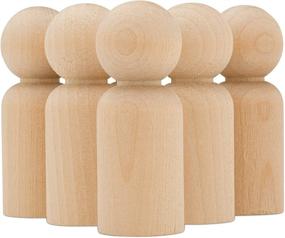 img 4 attached to 🎨 Pack of 15 Classic Dad Peg Dolls - Unfinished Wooden Peg Dolls, 2-3/8 inch - Ideal for Peg People Crafts and Wood People Toys
