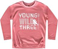 adorable girls' clothing: young three birthday outfit t-shirt tops, tees & blouses logo