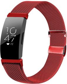 img 4 attached to 📿 Премиум браслеты из нержавеющей стали для Fitbit Inspire/Inspire HR/Inspire 2/ Ace 2 - быстрая установка, регулируемые запасные браслеты для женщин и мужчин - дышащий дизайн