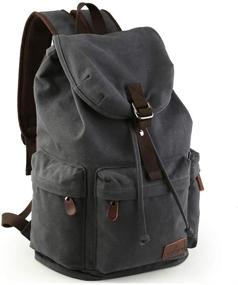 img 4 attached to Beuniclo Backpack Vintage Rucksack Grey New