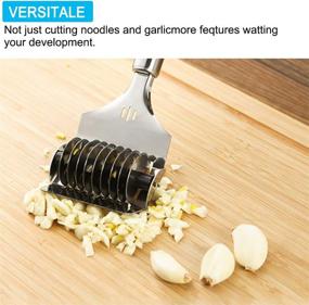 img 2 attached to Premium Stainless Steel Noodle Lattice Roller and Cutter with Non-slip Comfort Handle - Ideal for Kitchen Cooking Tools