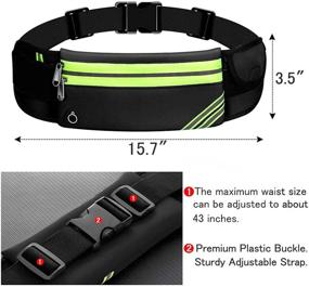 img 2 attached to 🎒 Fanny Pack for Men & Women, Running Belt with Phone Holder, Bounce Free Waist Pack Bag, Jogging Pocket Runners Belt - iPhone Samsung Running Phone Holder