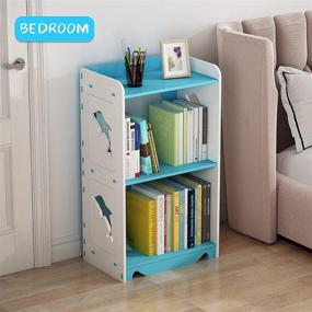 img 1 attached to Compact 2-Tier Bookcase: Ideal Small Bookshelf for Organizing Books, Toys & Daily Essentials in Living Room, Office, Bedroom