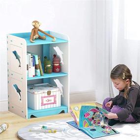 img 3 attached to Compact 2-Tier Bookcase: Ideal Small Bookshelf for Organizing Books, Toys & Daily Essentials in Living Room, Office, Bedroom