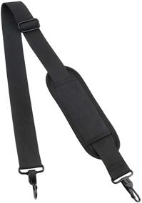 img 1 attached to 💼 Zokaliy Laptop Shoulder Strap Replacement - Universal Adjustable Belt with Metal Hooks and Pad for Bags and Cases - Black