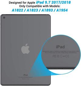 img 1 attached to Protective iPad 9.7 Case: Transparent Slim Silicone Soft TPU Tablet Cover for Apple New iPad 9.7 inch (2018/2017) - Shock Absorbent