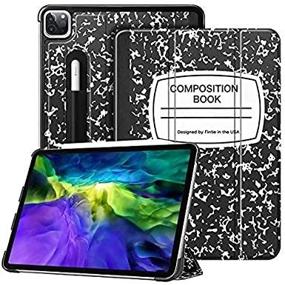 img 3 attached to 📚 Fintie SlimShell Standing Hard Back Cover for iPad Pro 11-inch (3rd Gen) 2021 with Pencil Holder, Compatible with iPad Pro 11" 2nd Gen 2020 / 1st Gen 2018, Auto Wake/Sleep - Composition Book Design