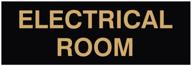 enhance your electrical room with our black/gold medium door/wall sign logo