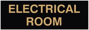 img 1 attached to Enhance Your Electrical Room with our Black/Gold Medium Door/Wall Sign