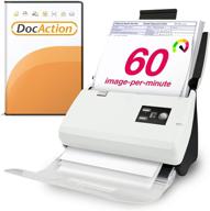 📃 plustek ps30d duplex document scanner: high-speed adf, searchable pdf function, mac & pc compatible logo