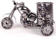 🖋️ metal pencil pen holder black - harley motorcycle-themed creative office desktop storage accessories | unique gift idea for motorcycle enthusiasts logo