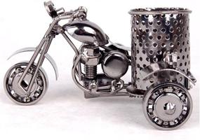 img 4 attached to 🖋️ Metal Pencil Pen Holder Black - Harley Motorcycle-themed Creative Office Desktop Storage Accessories | Unique Gift Idea for Motorcycle Enthusiasts