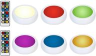 💡 brilliant evolution wireless color changing led puck lights - under cabinet lighting, closet light, battery powered for bedroom, stick on логотип