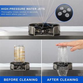 img 3 attached to 🧼 Stainless Steel Glass Rinser - Bar Sink Bottle Washer, Kitchen Faucet Cup Rinser, Cleaner Attachment Accessory for Glassware