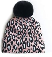 newfancy winter beanie leopard toddler girls' accessories logo