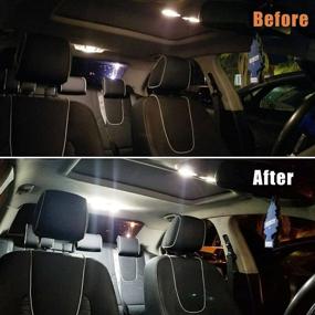 img 2 attached to 🔆 Upgrade Your Ford Mustang's Interior Lighting with AUTOGINE Super Bright 6000K White LED Bulbs Kit and Install Tool