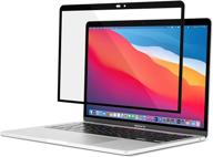 📱 защитная пленка moshi ivisor xt clear для macbook pro/air 13" (2016-2020 и 2018-2020) - легкое установление, защита от пузырей, мытье и повторное использование, прозрачная. логотип