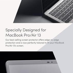 img 3 attached to 📱 Защитная пленка Moshi iVisor XT Clear для MacBook Pro/Air 13" (2016-2020 и 2018-2020) - Легкое установление, защита от пузырей, мытье и повторное использование, прозрачная.