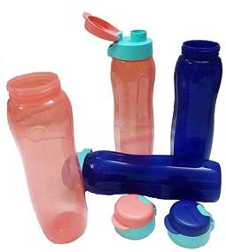 img 3 attached to 💧 Tupperware 750 Milliliter Flip Top Water Bottles - Set of 4, Colors May Vary