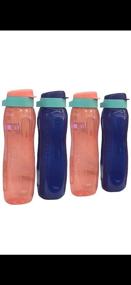 img 4 attached to 💧 Tupperware 750 Milliliter Flip Top Water Bottles - Set of 4, Colors May Vary