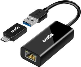 img 4 attached to 🔌 Atolla Ethernet Adapter, USB 3.0 to 10/100/1000 Mbps Network LAN RJ45 Gigabit Ethernet Adapter for MacBook, Surface Pro, Notebook PC with Windows 7/8/10 and XP