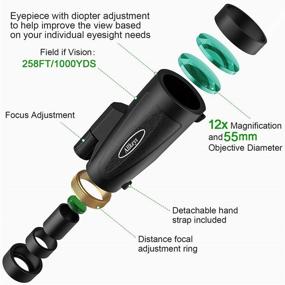 img 1 attached to Allkeys 16x55 HD Monocular Telescope with Smartphone Holder - Waterproof, Day & Low Night Vision, BAK4 Prism - Perfect for Wildlife Bird Watching and Hunting (2020 Newest)