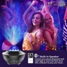 img 1 attached to Smart Galaxy Projector with Alexa and Google Assistant, 3-in-1 Star Projector for Baby Kids Bedroom, Game Rooms, Home Theatre – Night Light Ambiance with Bluetooth Music Speaker