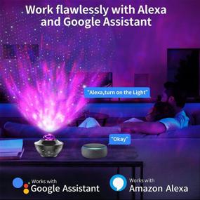 img 3 attached to Smart Galaxy Projector with Alexa and Google Assistant, 3-in-1 Star Projector for Baby Kids Bedroom, Game Rooms, Home Theatre – Night Light Ambiance with Bluetooth Music Speaker