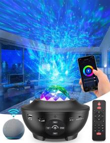 img 4 attached to Smart Galaxy Projector with Alexa and Google Assistant, 3-in-1 Star Projector for Baby Kids Bedroom, Game Rooms, Home Theatre – Night Light Ambiance with Bluetooth Music Speaker