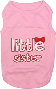 img 4 attached to Stylish Parisian Pet Dog Cat Clothes: Little Brother and Sister Tee Shirts - Find Yours Now!