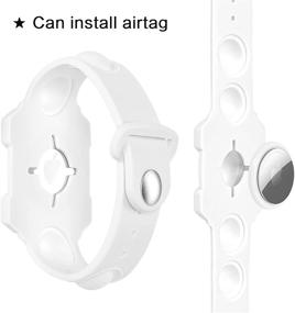 img 3 attached to Kids Wristband Airtag Bracelet Case - Silicone AirTag Holder Watch Push Pop Bubble Fidget Toys Locator Protective Cases Anti-Loss For Children And Old Man Compatible With Apple AirTags 2021 GPS, Finders & Accessories