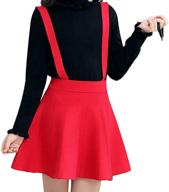 👗 raroauf suspender skirts: trendy flared skater girls' clothing for skirts and skorts logo