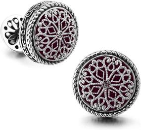 img 4 attached to Platinum Plated Handcrafted Silver Clover Cufflinks